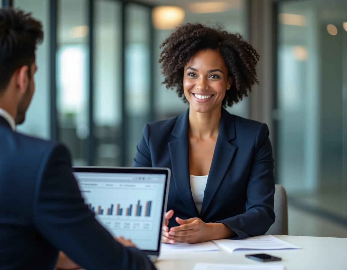 Femme en rendez-vous avec un conseiller financier pour comparer un PEA et un compte-titres ordinaire