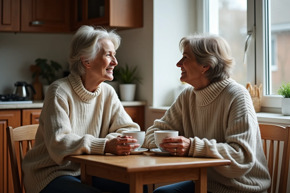 Deux femmes discutant autour d
